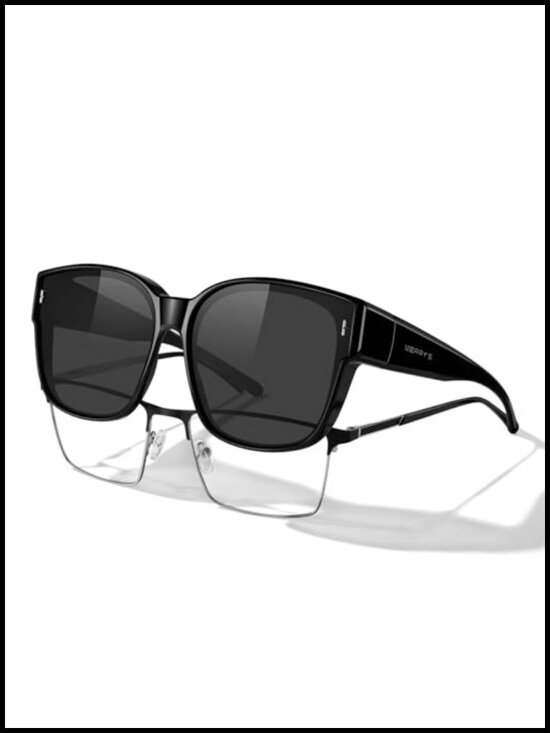 TR90 Polarized UV400 Sunglasses Fit Over Glasses Oversized Square main image 5